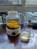 茗愿玻璃花茶杯办公水杯耐高温防炸裂家用喝水透明带把手圆滑玻璃杯 【玻璃杯】400ml 实拍图