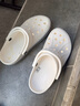 卡骆驰（CROCS）贝雅卡骆班洞洞鞋|205089 白/深蓝-126   39 (240mm)   实拍图