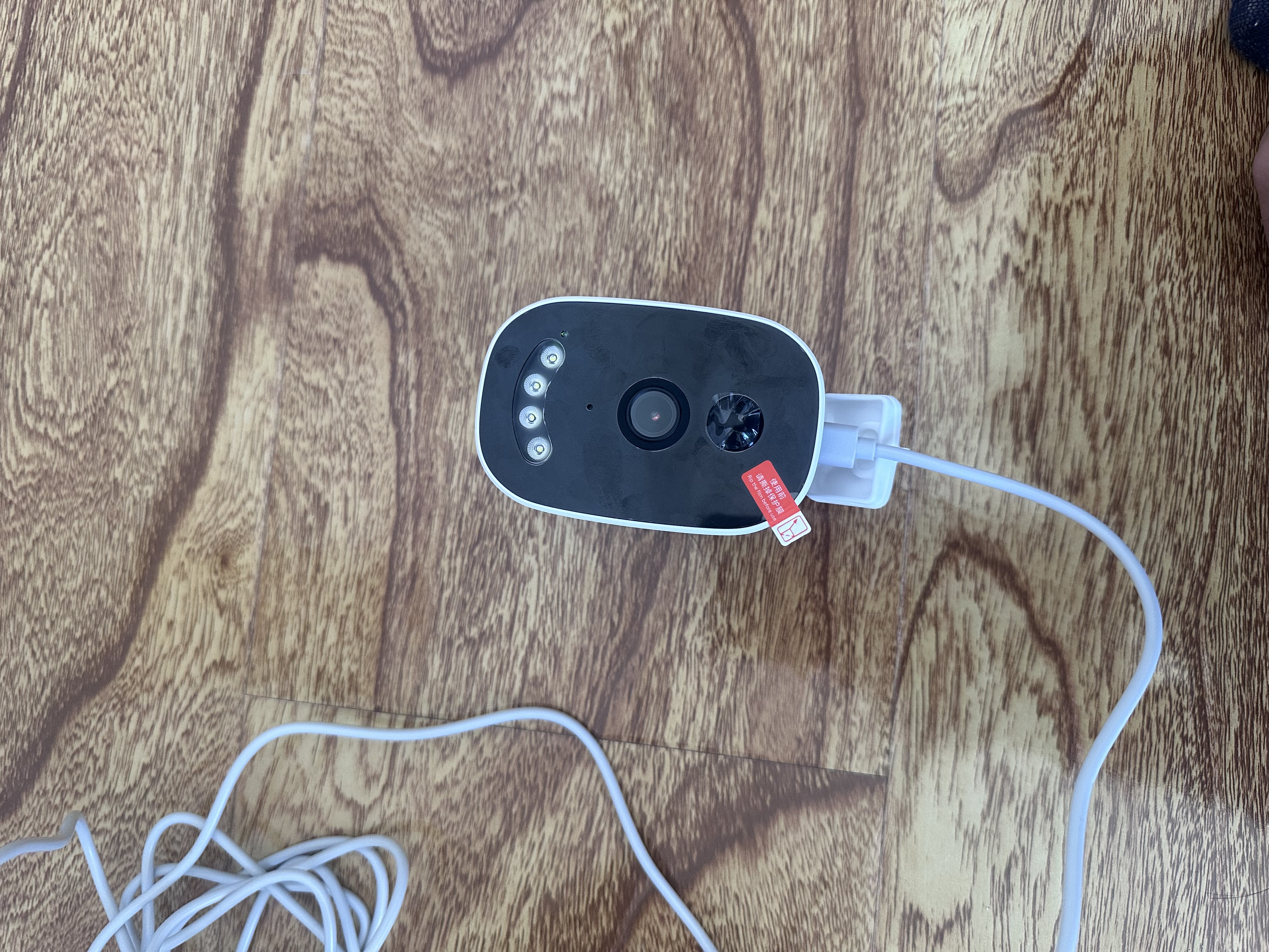 康佳楼道门口无线电池充电家用摄像头需连wifi网手机远程监控器360无死角带夜视全景免不插电源室内外 实拍图