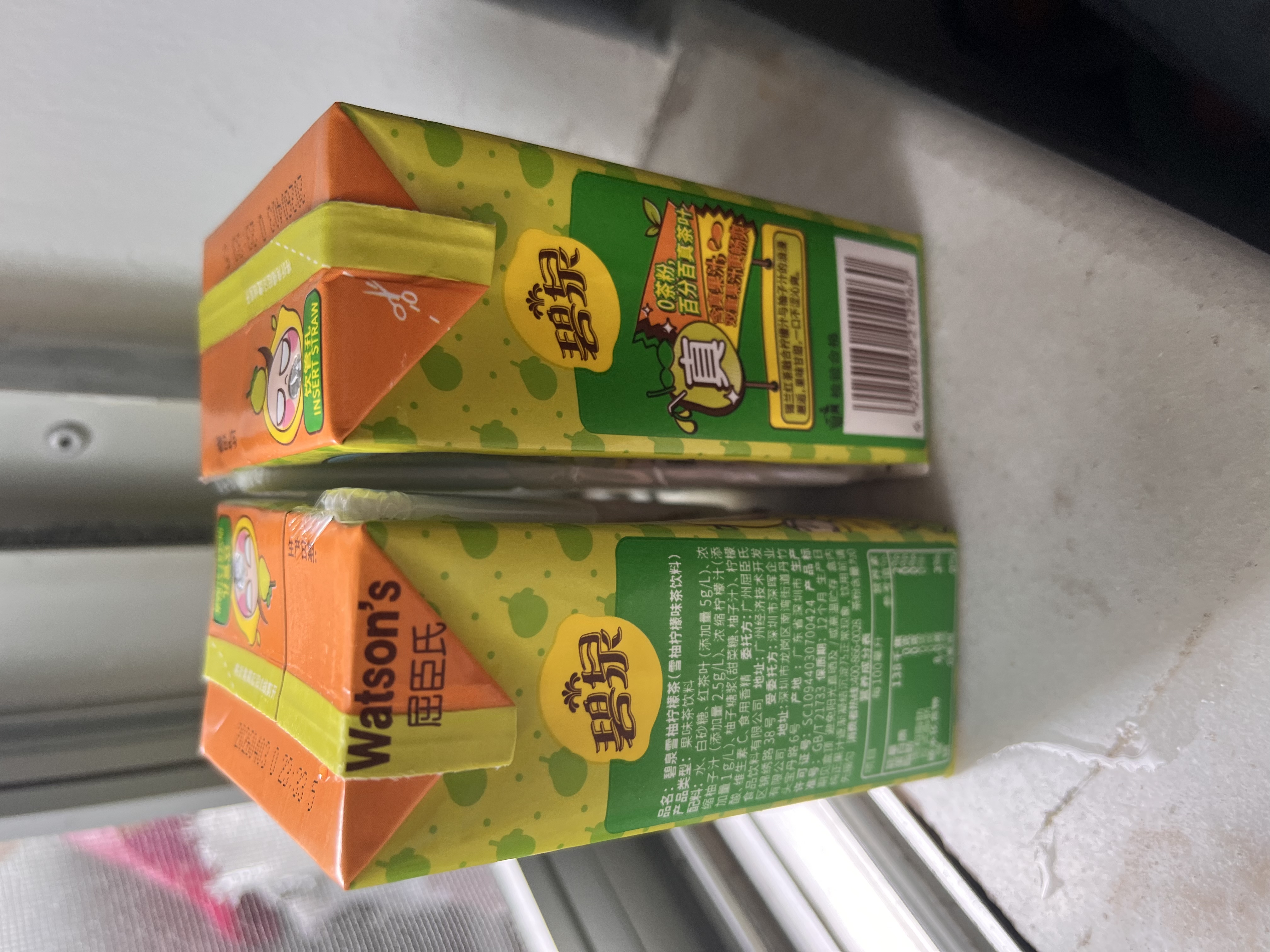 屈臣氏（Watsons）碧泉港式雪柚柠檬茶0脂原叶萃取茶饮料250mL*12盒整箱 实拍图