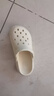 名创优品（MINISO）洞洞鞋女男款EVA夏外穿沙滩凉鞋防滑踩屎感情侣 卡其+趣味零食 实拍图