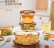 希乐扣Cilock玻璃饭盒上班族带饭 微波炉可加热便当盒大容量保鲜盒 圆4件套 实拍图