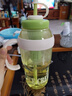 【京东物流】水杯冰霸吸管杯高颜值学生茶水分离大容量杯子 肚肚杯1个-浅绿色 实拍图