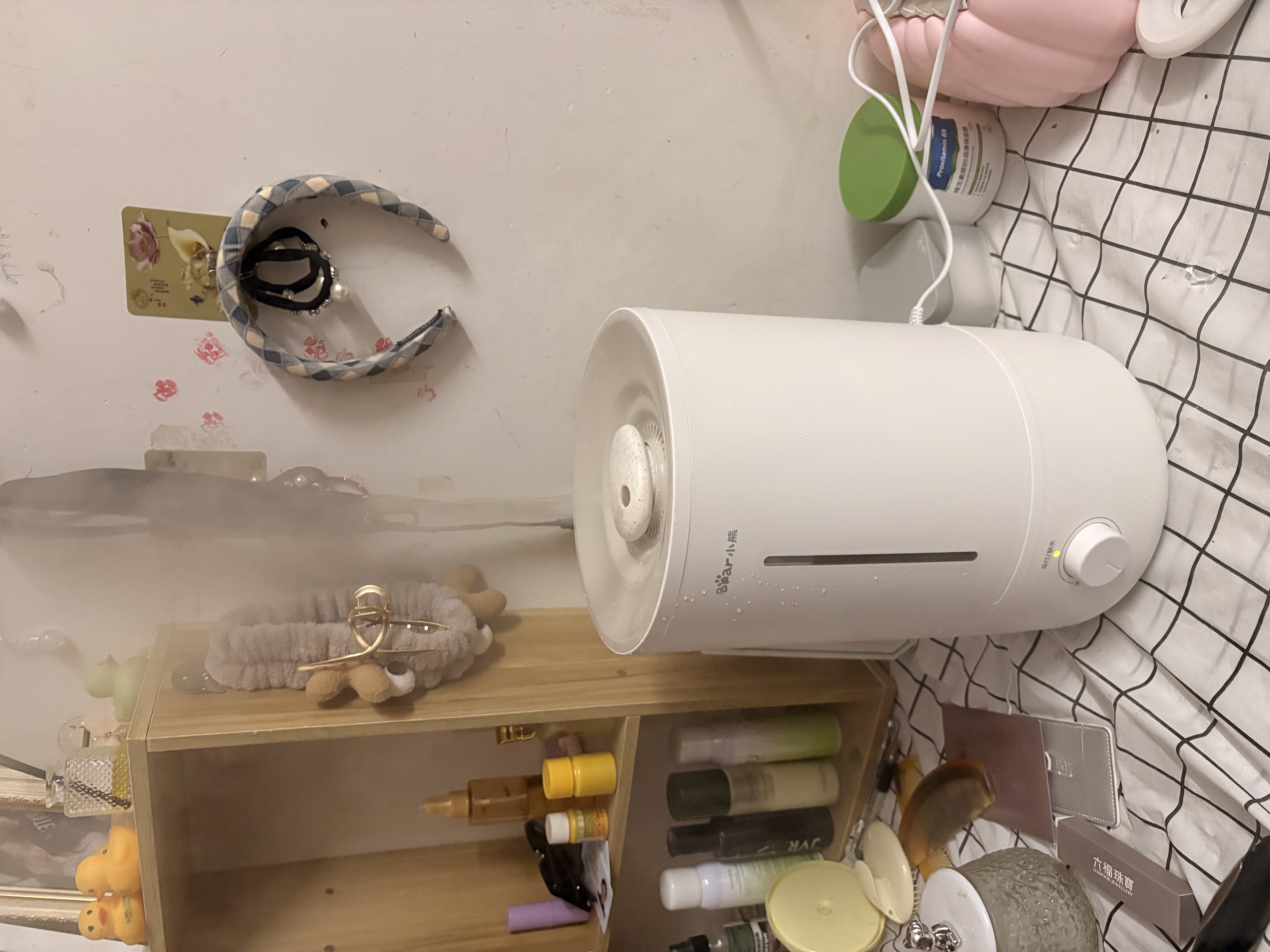 小熊（Bear）加湿器家用卧室 空气加湿母婴幼儿专用鼻炎抑菌 办公室桌面小型空调加湿机JSQ-Z50G2 实拍图