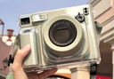 彩友乐拍立得保护套富士wide400保护壳宽幅相机壳instax wide 400壳子透明壳水晶壳硬壳相机包外壳挂绳配 wide 400 水晶壳（含原野绿背带绳） 实拍图
