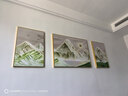 艺环宇奶油风客厅装饰画油画山水画大气沙发背景墙挂画日照金山三联壁画 实拍图