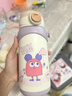 babycare儿童保温杯水壶吸管杯大宝宝学饮杯316不锈钢双饮上学600ml 实拍图