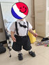 心楠婴幼儿套装生日夏季衣服夏款男童周岁礼服背带裤两件套儿童节礼物 【背带款】黑色百叶西装套装（赠领结） 90 cm 晒单实拍图