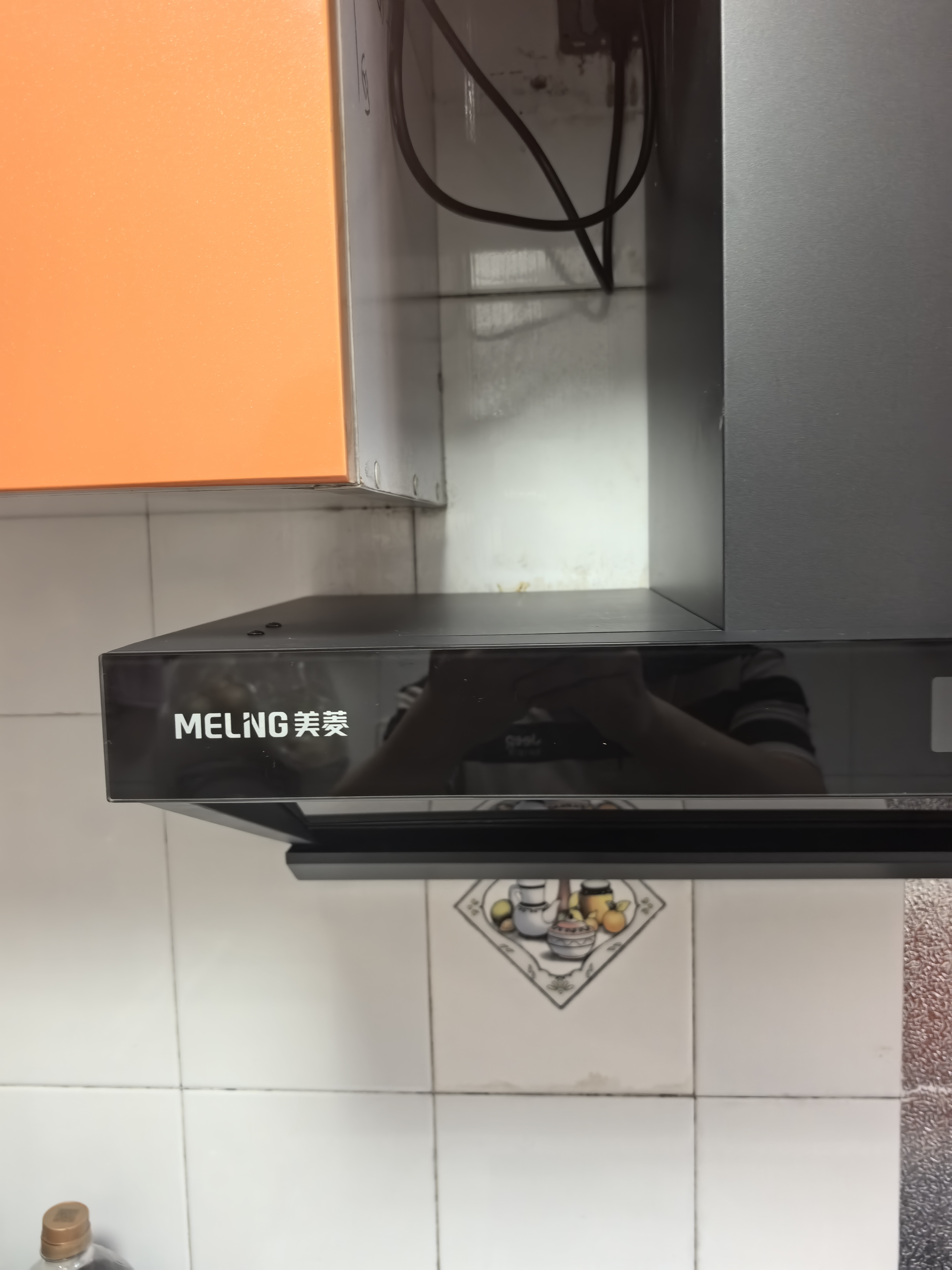 美菱（MeiLing）顶侧一体吸油烟机30变频爆炒大吸力1300Pa静压家用排抽油烟机挥手语音开关热清洗以旧换新ED601KL 实拍图