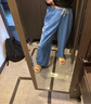 优衣库麻混纺舒适长裤/常规款女装/休闲裤26春夏新款482246 65 宝蓝色 L 实拍图