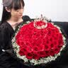 来一客鲜花速递99朵红玫瑰花束礼物表白送女友全国同城配送 99朵红玫瑰女神款 实拍图