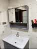星沐太空铝蜂窝浴室柜组合陶瓷一体盆洗手盆卫生间洗脸盆柜抽屉洗漱台 【灯镜款】灰色91CM双抽屉 #智能下格圆弧镜柜 实拍图