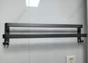 九牧（JOMOO）浴室免打孔毛巾架挂件置物架枪灰色太空铝93011系列 【60CM】阶梯式双杆 实拍图