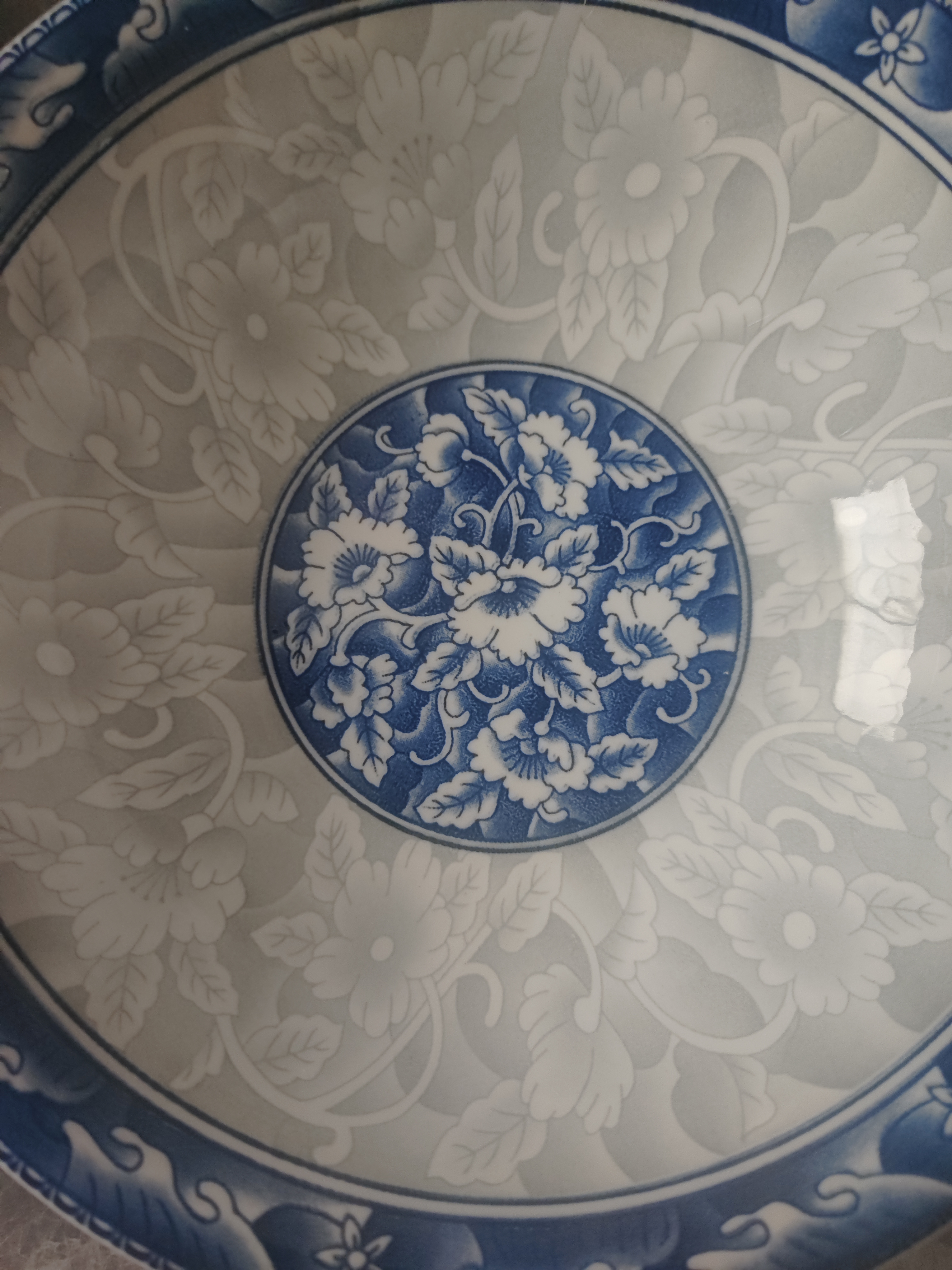青花瓷8英寸斗碗家用颜值陶瓷餐具面碗汤碗瓷碗微波炉大碗鱼盘 4只青花瓷8英寸斗碗 实拍图