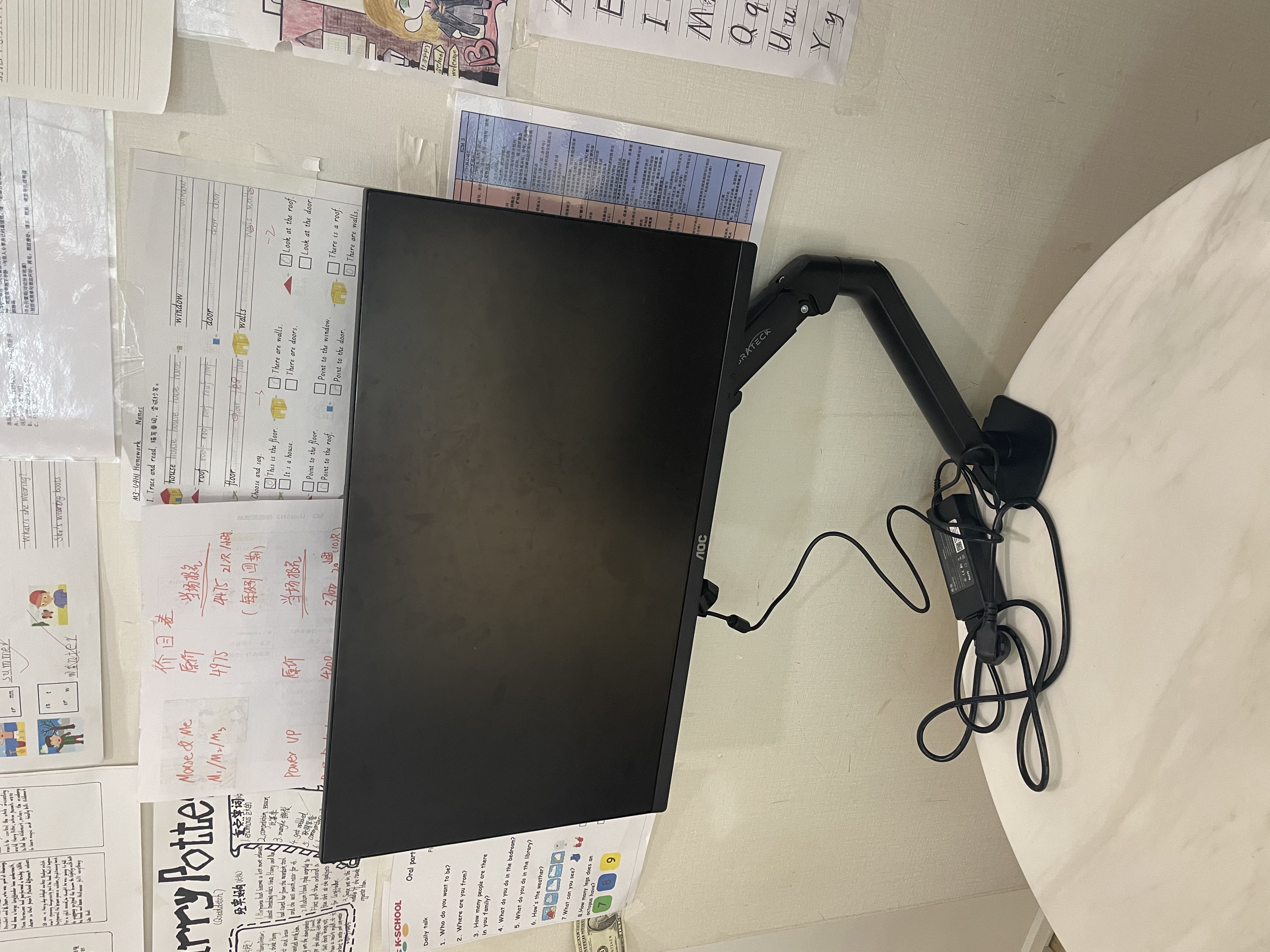 Brateck北弧 显示器支架 机械臂 电脑支架桌面夹式底座 屏幕升降悬空托增高架E350白17-32吋 显示屏机械臂 实拍图