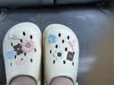 名创优品（MINISO）洞洞鞋女款夏季户外穿eva防滑防臭可DIY沙滩鞋增高凉拖鞋女士 卡其 36-37 实拍图