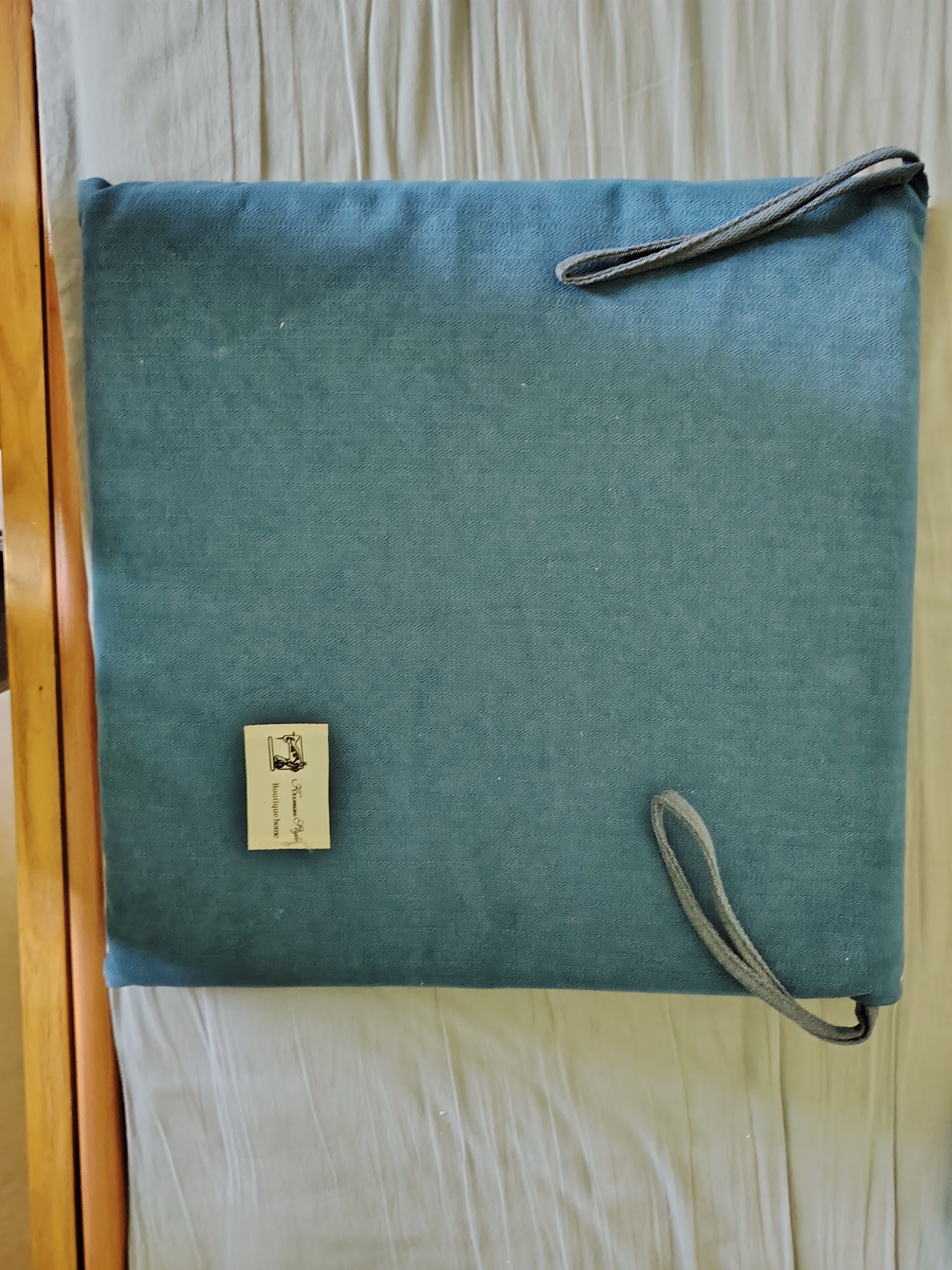 富居四季坐垫椅垫硬质棉椅垫简约雪尼尔四季坐垫钴蓝色40*40cm 实拍图