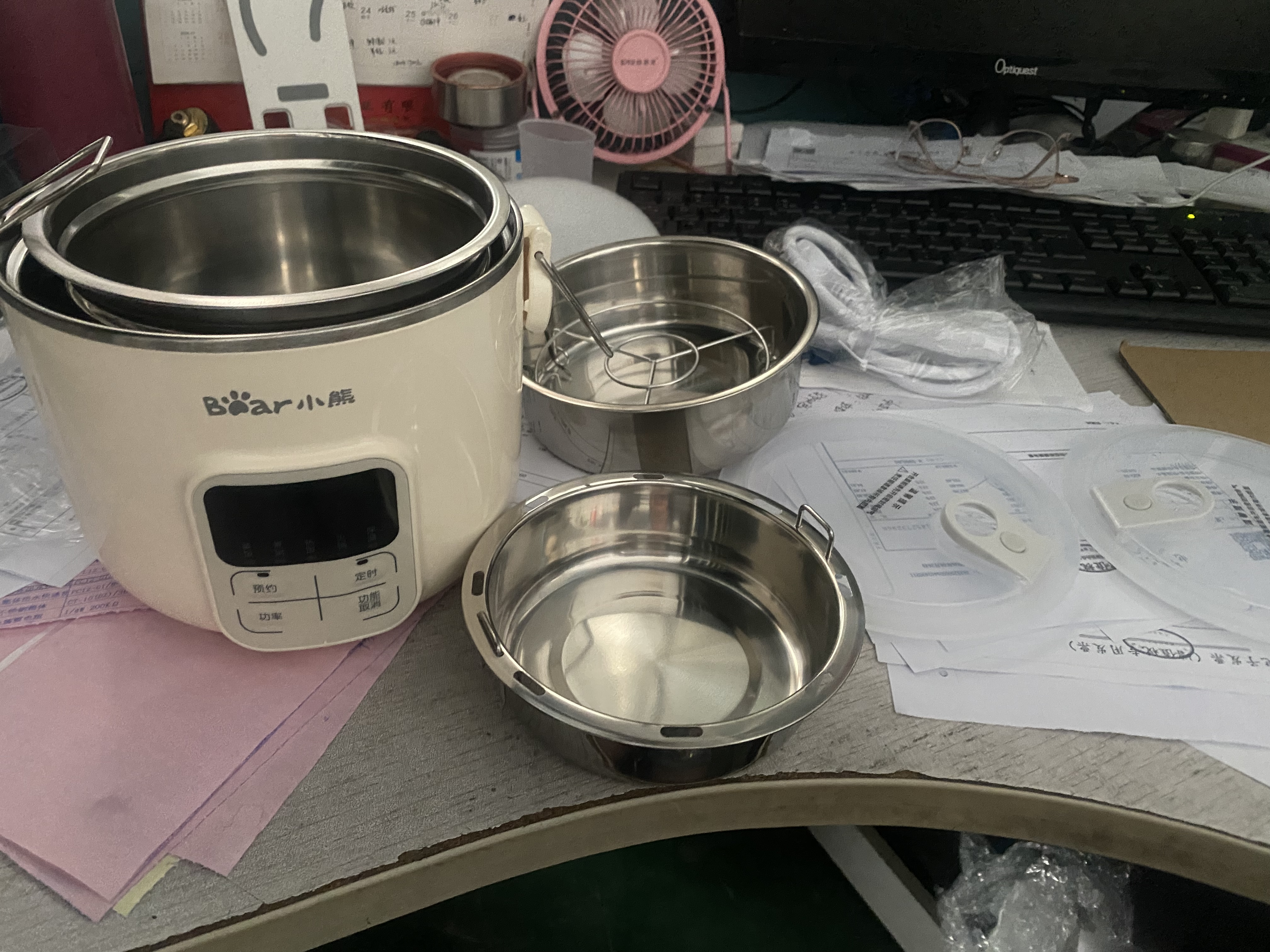 小熊（Bear）电热饭盒 加热饭盒 热饭神器可蒸煮办公室可插电加热饭盒2升双层大容量DFH-B20J1 实拍图