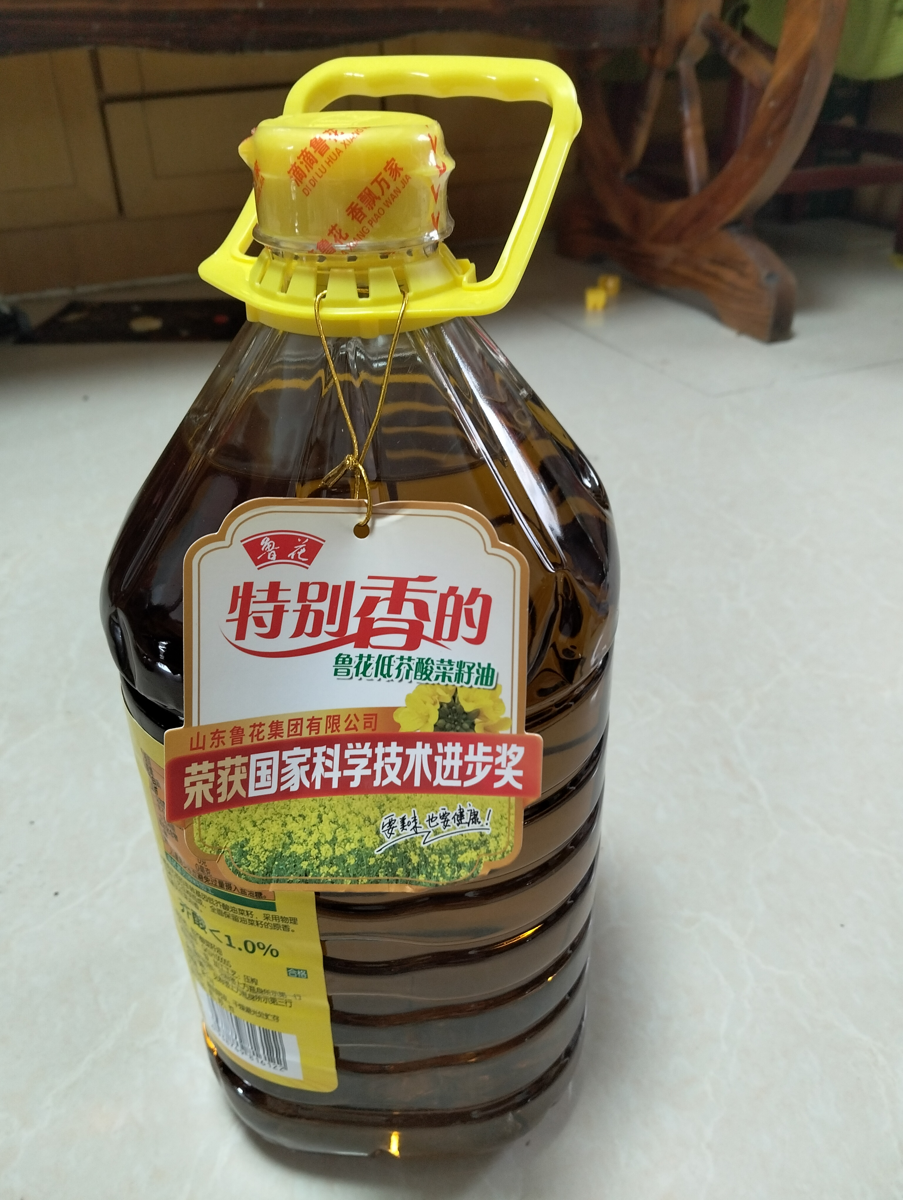 鲁花 【保真菜籽油】食用油 低芥酸特香菜籽油 5L  /桶   实拍图