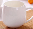 景顺景德镇陶瓷杯骨瓷简约水杯子纯白色茶杯定制LOGO马克水杯 大肚杯配盖子和小勺（400ml） 实拍图