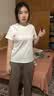 京东京造女士莫代尔休闲裤2026新款春秋裤子女高腰直筒显瘦浅咖色 M 实拍图
