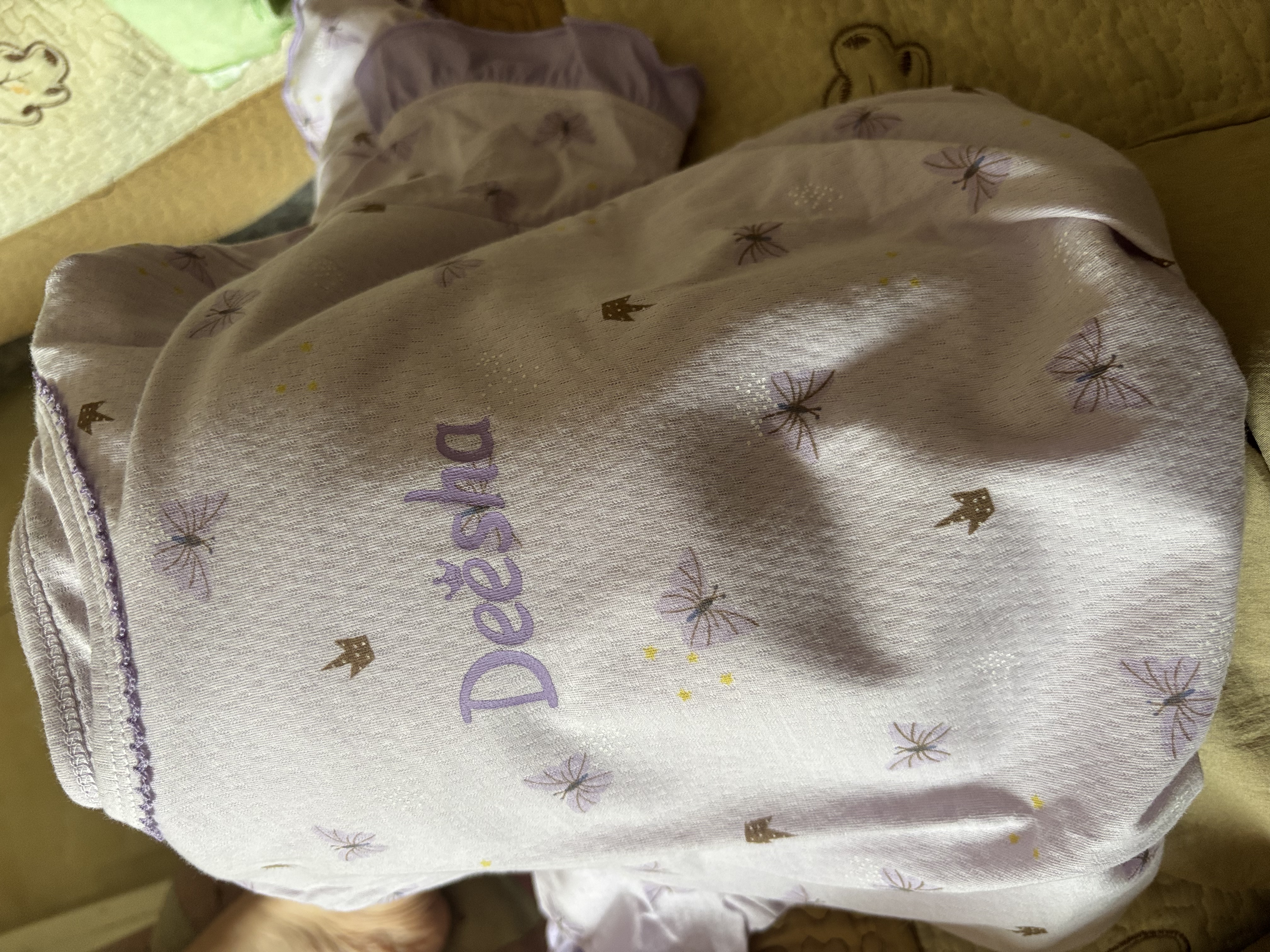 笛莎（DEESHA）女童睡裙夏季薄款纯棉网眼透气小女孩睡衣中大童裙果绿小雏菊 150 实拍图