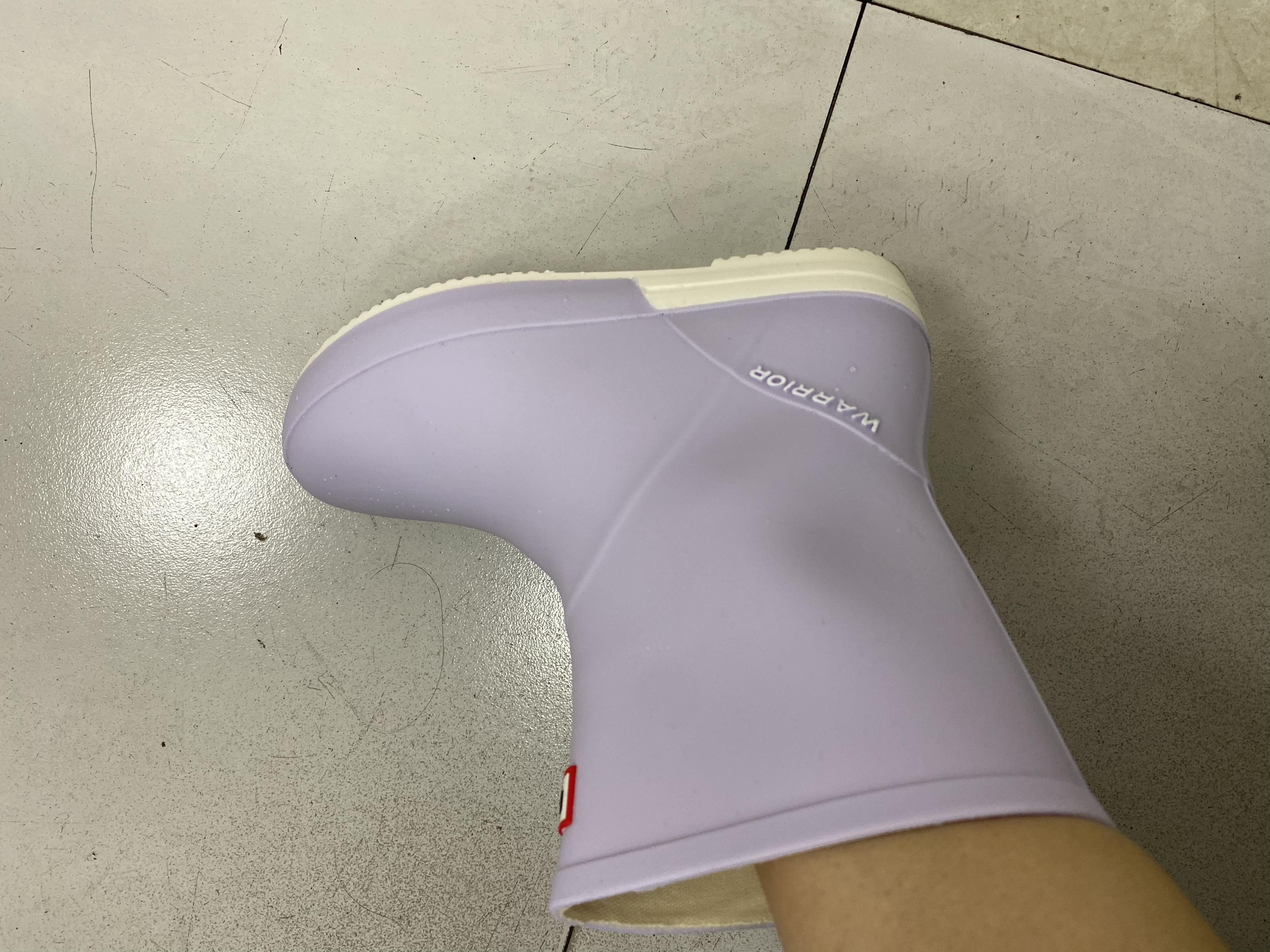 回力雨鞋女时尚成人女士中筒雨靴防水鞋轻便防滑胶鞋HXLO13 紫色 36 实拍图