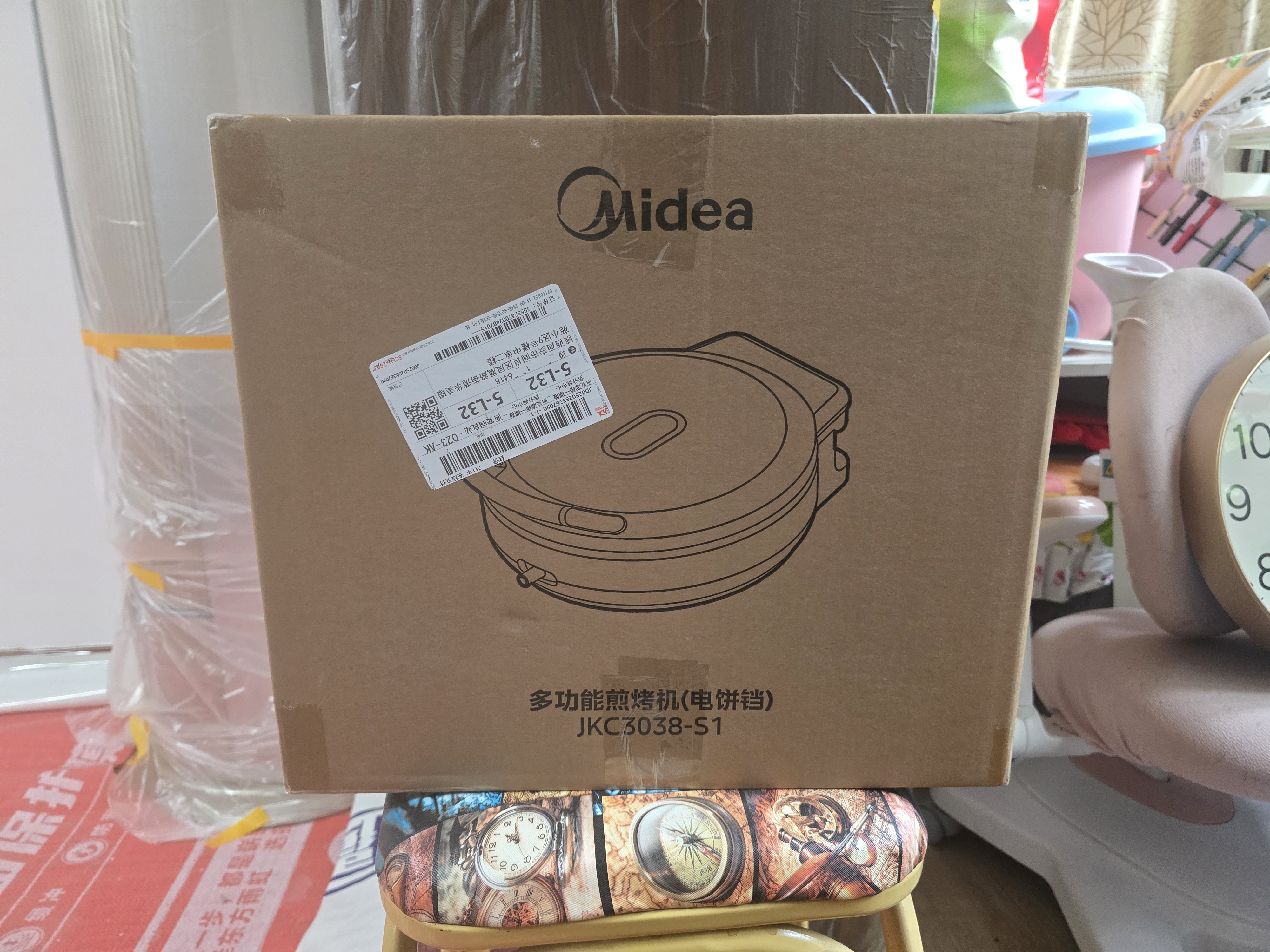 美的（Midea）电饼铛 小钢炮0涂层316L不锈钢电饼档 家庭用40mm超深双面加热 煎饼锅烤肉锅烙饼锅早餐机电煎锅s1 实拍图