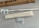 施香曼浴帘套装磁吸免打孔直杆折叠防水防霉布浴室隔断淋浴折叠干湿分离 米白色帘+白杆+双侧磁吸 适合140-179墙宽 帘宽1.8米高2米 实拍图