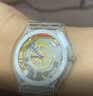 斯沃琪（Swatch）瑞士手表 镂空透明潮流男女学生石英表七夕礼物 Clear焕新 Gent 实拍图