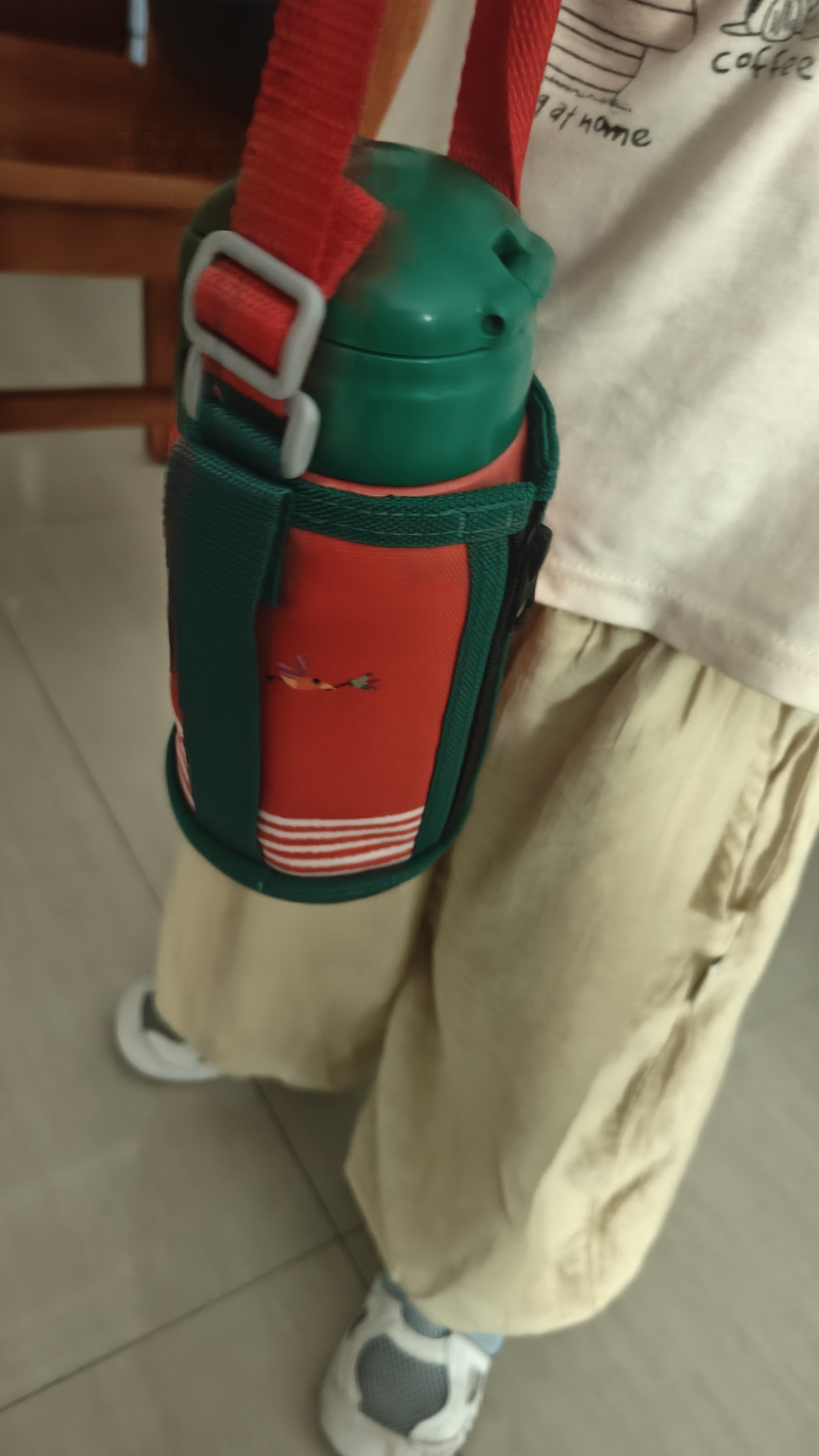 虎牌（TIGER）第三代最新款小狮子儿童保温杯双杯盖MBR-S06G-RR吸管款600ML 实拍图