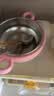 COOKSS辅食碗恒温注水保温碗316不锈钢宝宝吃饭儿童餐具浅蓝 实拍图