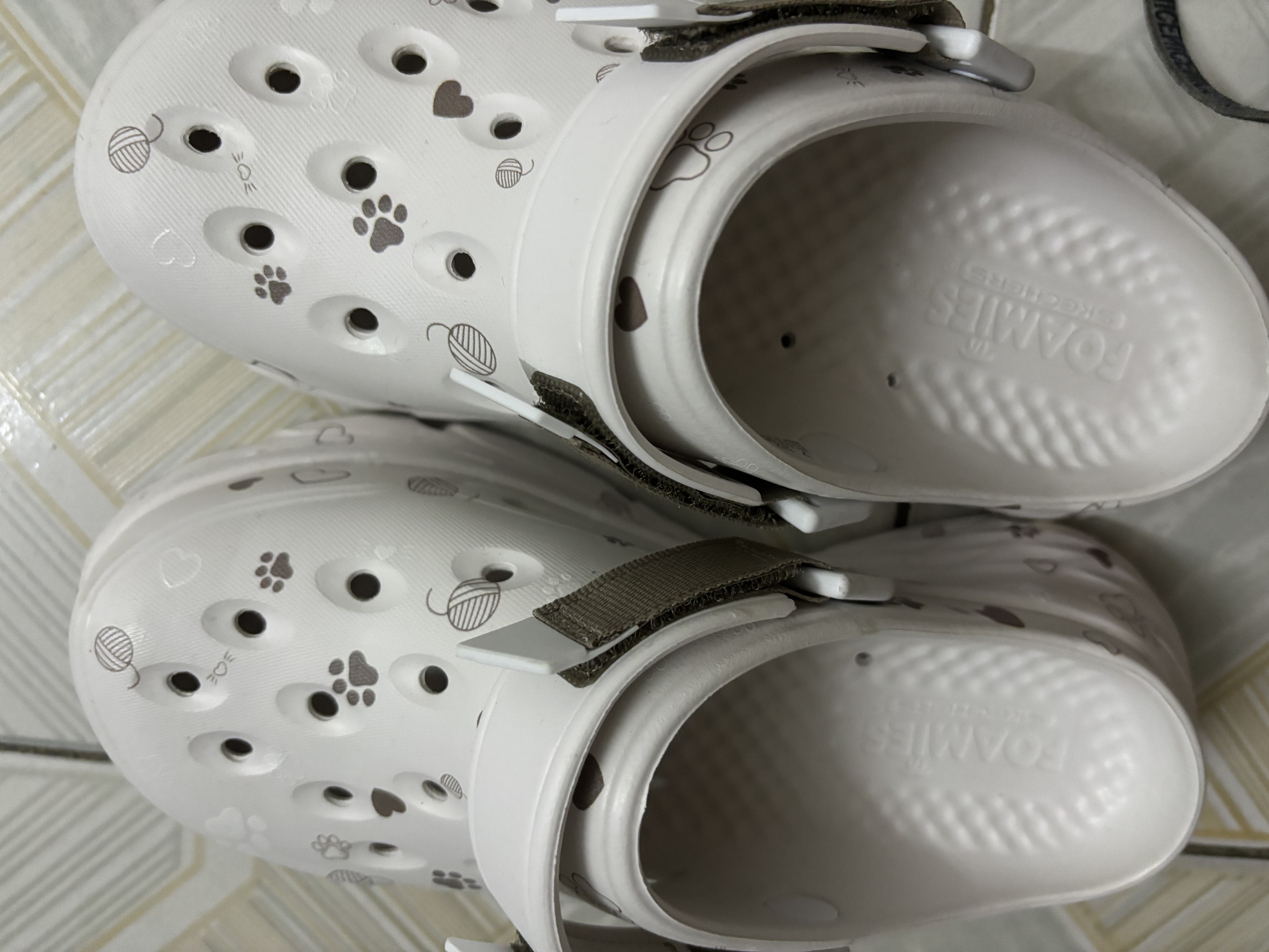 斯凯奇（Skechers）七夕情人节礼物洞洞鞋女鞋夏季厚底泡泡鞋沙滩鞋凉鞋包头凉拖鞋 实拍图