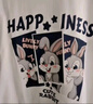 真维斯（Jeanswest）t恤女夏季装新款纯棉短袖上衣服女装宽松撞色休闲慵懒风正肩半袖 米藏青 线条熊猫 XL 实拍图