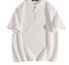 gxgjeans男装半拉链宽松华夫格休闲短袖t恤男26夏新品 白色 M (170) 实拍图