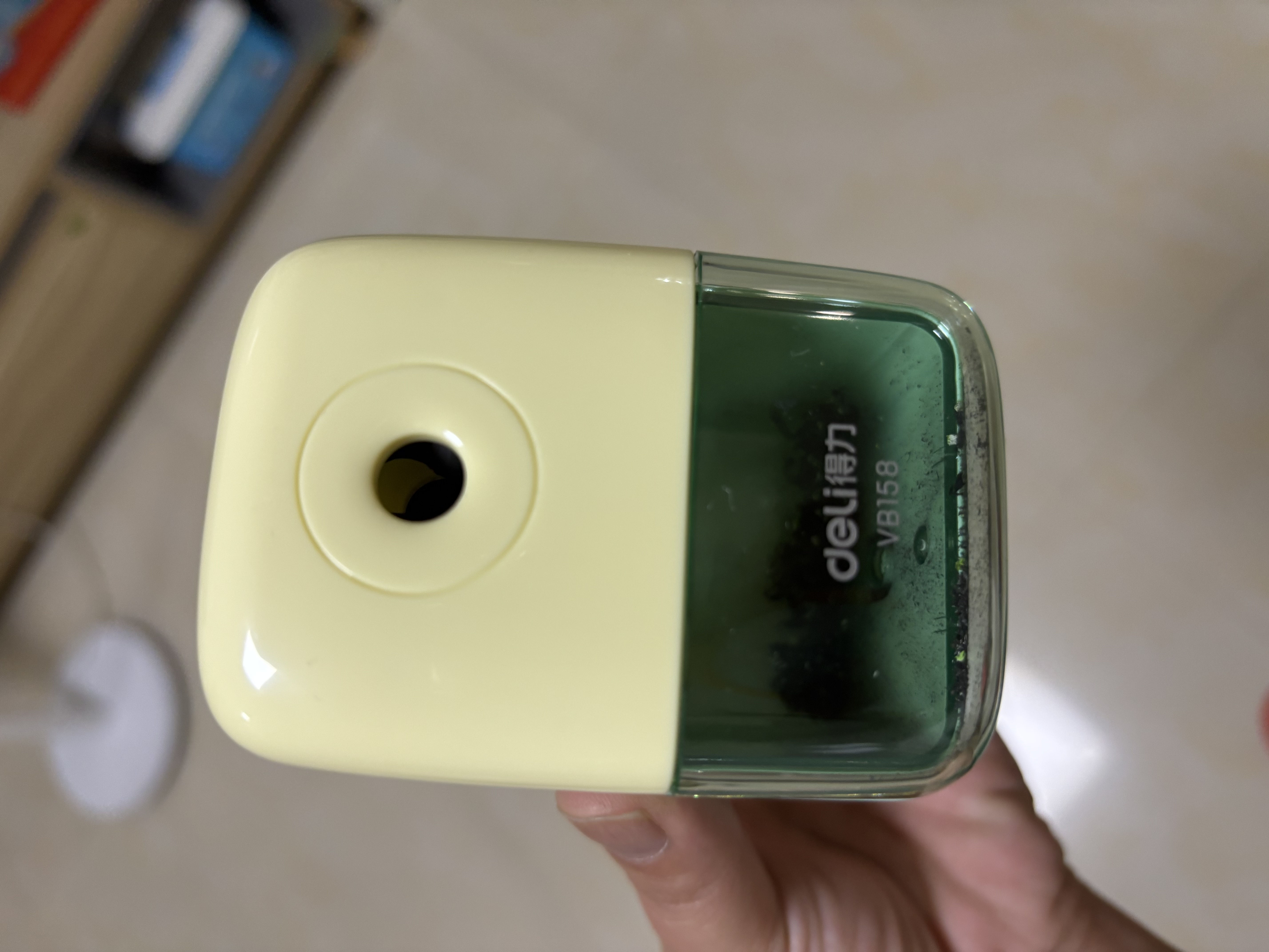 得力（deli）自动进笔削笔机粗细5档可调转笔刀大容量屑盒耐摔卷笔刀考试学生考试文具儿童生日毕业礼物男女孩 实拍图