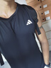 adidas速干简约舒适运动健身圆领背心男装夏季阿迪达斯官方   黑色   L 实拍图