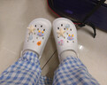 名创优品（MINISO）洞洞鞋男女款EVA夏外穿沙滩凉鞋防滑踩屎感包头情侣 白色+海星 实拍图