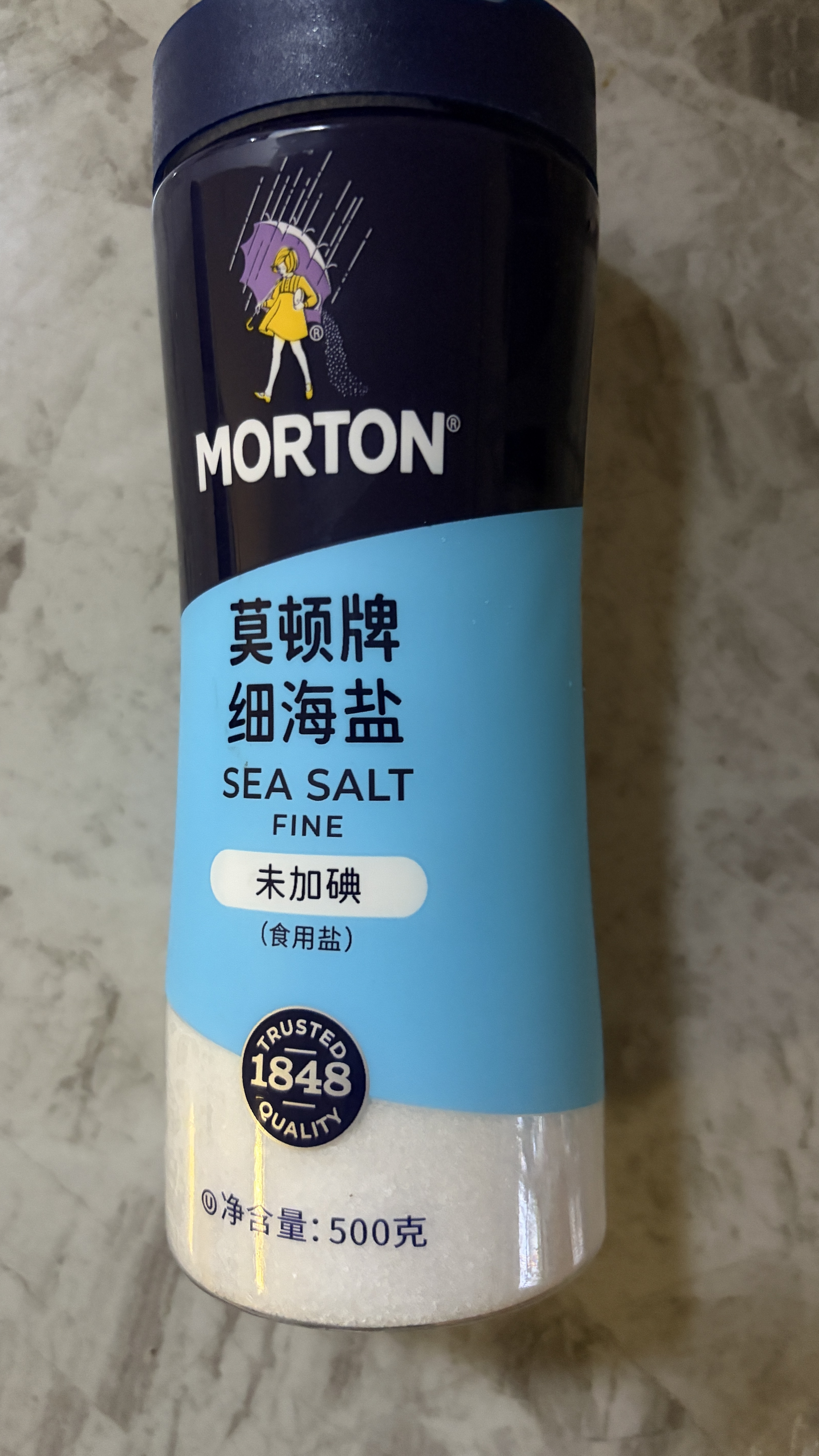 莫顿（MORTON） 细海盐500g*2【未加碘】0添加无碘海盐罐装细盐 实拍图