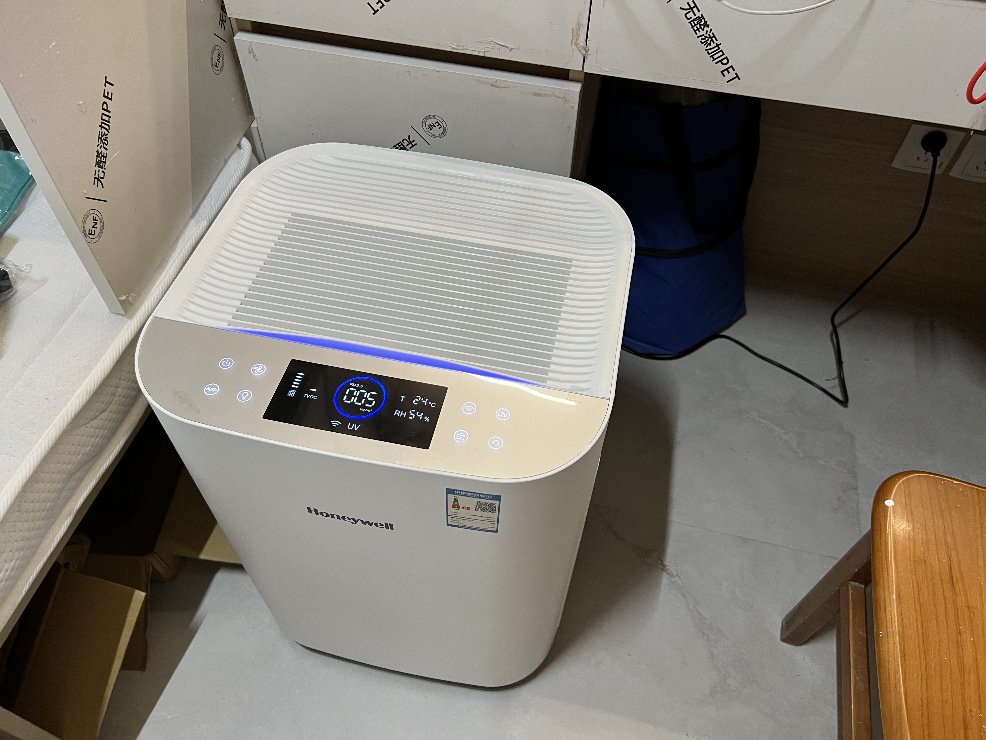霍尼韦尔（Honeywell）空气净化器除甲醛细菌花粉过敏原tvoc流感病毒 新房除醛 空气消毒机KJ760F-P22W 实拍图