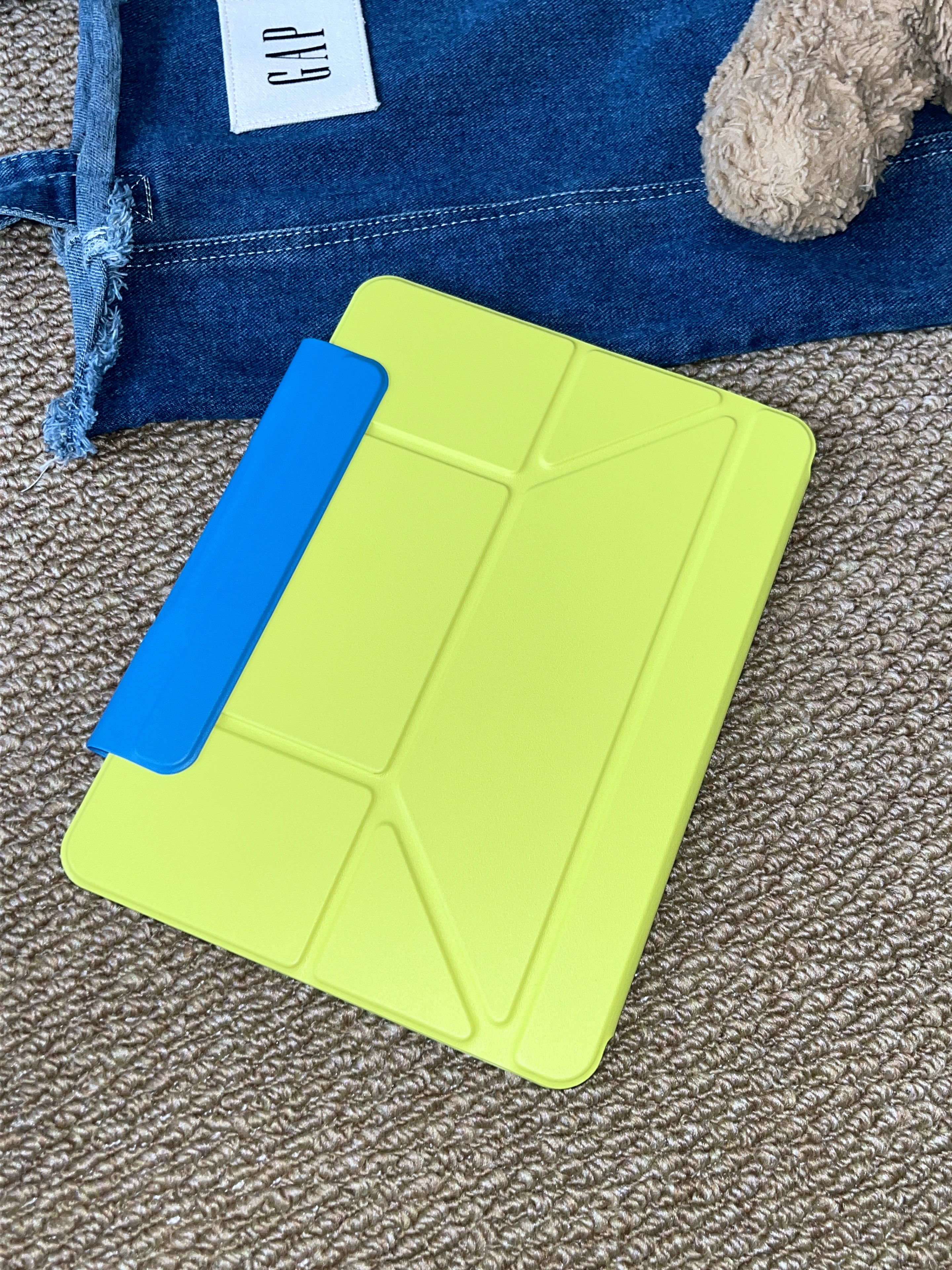 RBP多形态支撑磁吸双面夹iPad Air8/7/6保护壳11英寸超强吸附全场景适配随心折增高支架-柠檬黄 实拍图