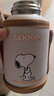 史努比（SNOOPY）儿童保温杯带吸管直饮男女小学生316不锈钢喝水杯子双盖壶500ml咖 实拍图