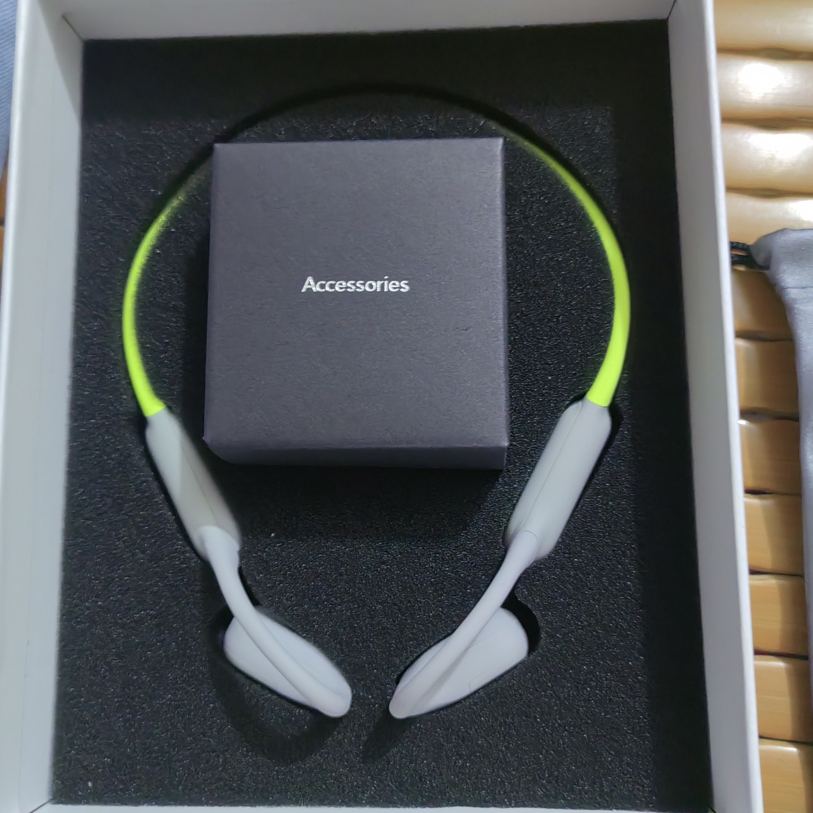 兰士顿AirWave Pro开放式蓝牙耳机无线气骨传导概念 运动耳机跑步骑行不入耳适用于苹果华为 闪电绿 实拍图