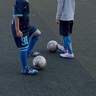 李宁（LI-NING）足球袜儿童长筒袜过膝防滑训练护腿板袜套高筒长袜子男蓝白-S 实拍图