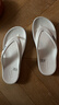 卡骆驰（CROCS）贝雅卡骆班运动拖鞋男鞋女鞋居家夹脚平底人字拖鞋|205393 白/深蓝-126 37 /38(230mm) 实拍图