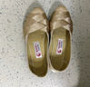 永和春老北京布鞋时尚女鞋工艺编织工作鞋休闲透气妈妈鞋防滑软底女单鞋 浅金编带 37 标准号码 实拍图