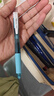派通（Pentel ）BLN105按动蓝色中性笔高颜值0.5mm签字笔商务学生速干水笔水性笔文具 天蓝杆黑芯5支装 实拍图