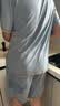 浪莎男士睡衣夏季10A抑菌冰丝莫代尔触感可外穿V领简约休闲家居服套装 浅蓝 XL 【推荐体重140-160斤】 实拍图