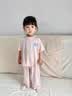 ELLE BABY宝宝睡衣儿童夏款优可丝女童家居服男童短袖空调服 奶油粉 100 实拍图