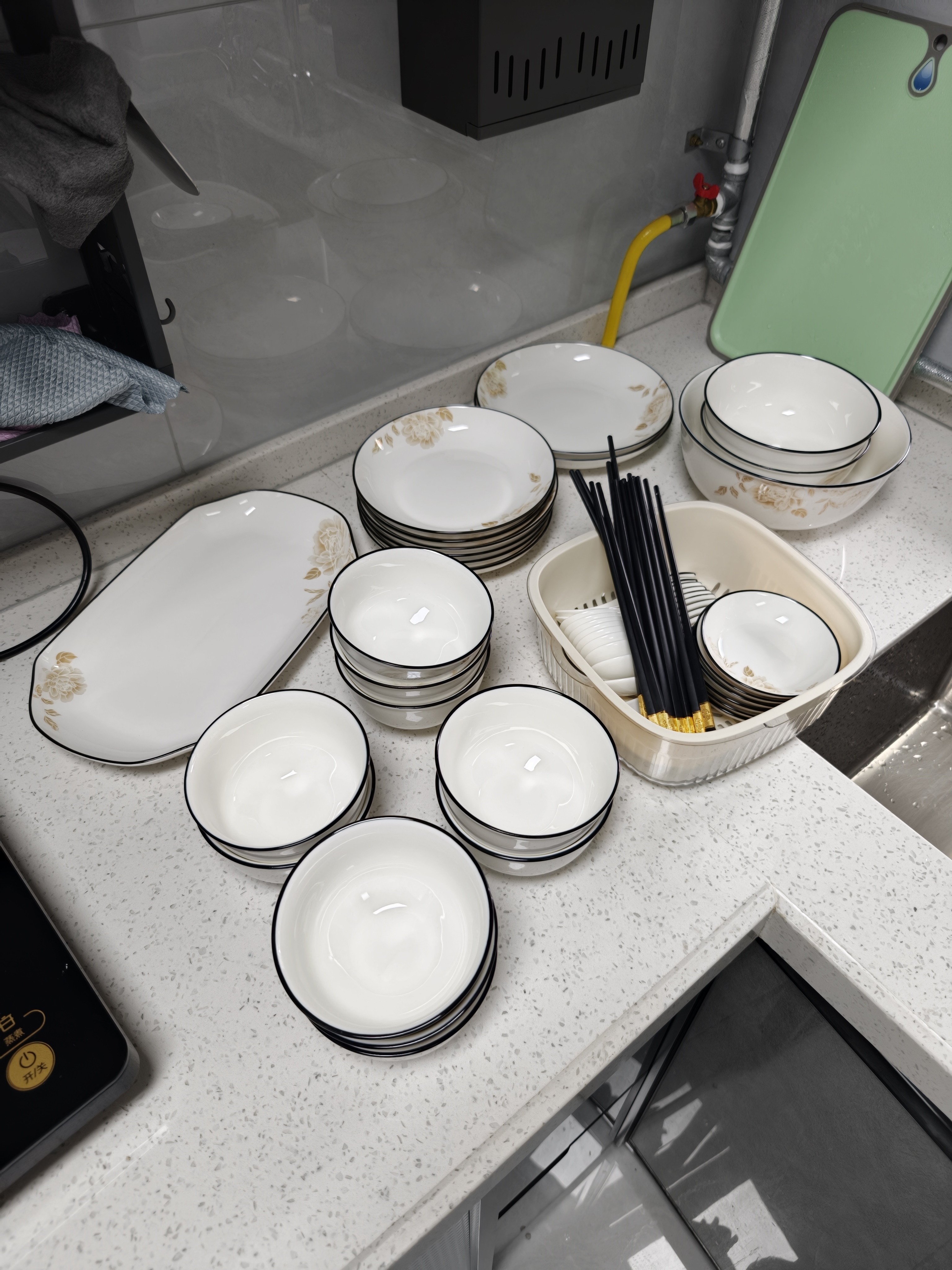 浩雅72头碗碟套装中式景德镇餐具套装碗具礼盒装陶瓷乔迁送礼芙蓉花开 实拍图